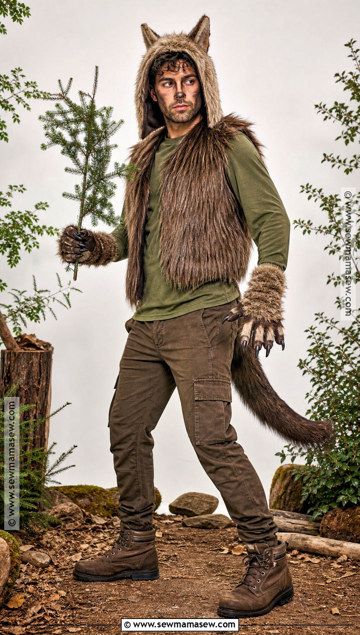 Brown Forest Wolf Costume - 30 wolf costume ideas for men