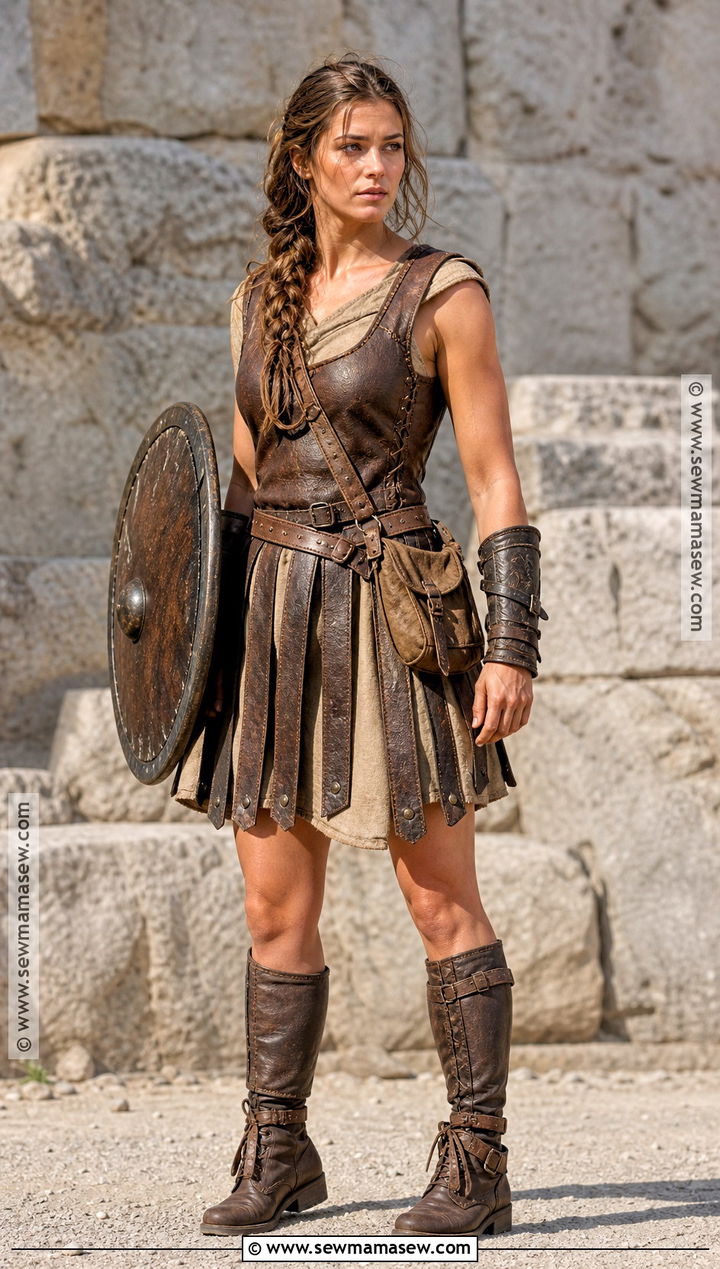 Brown Leather Gladiator Costume - 30 Gladiator Costume Ideas for Women