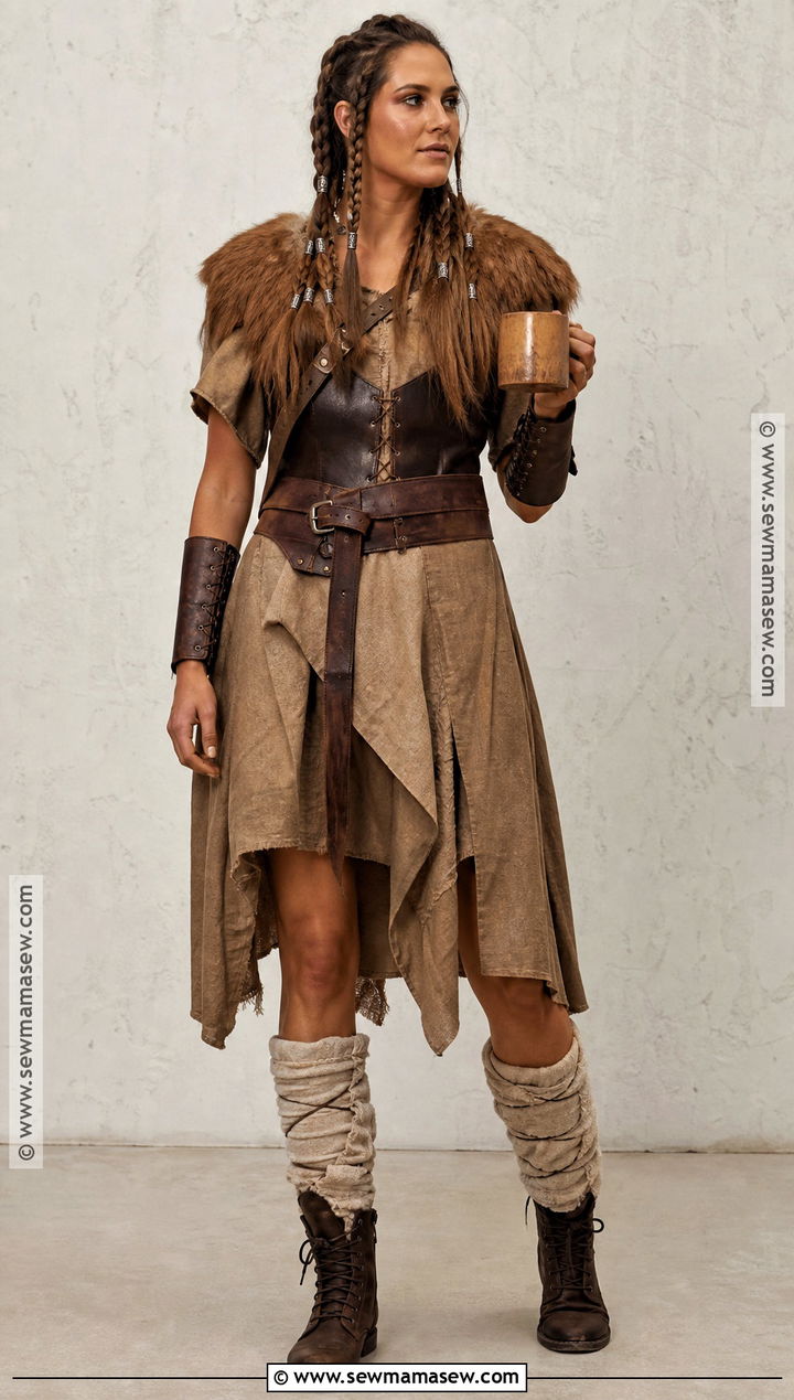 Brown Leather Viking Costume - 35 viking costume ideas for females