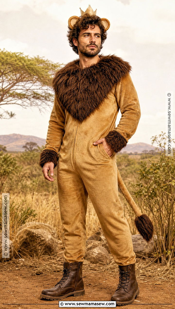 Brown Lion Costume With Full Mane - 35 brown halloween costumes