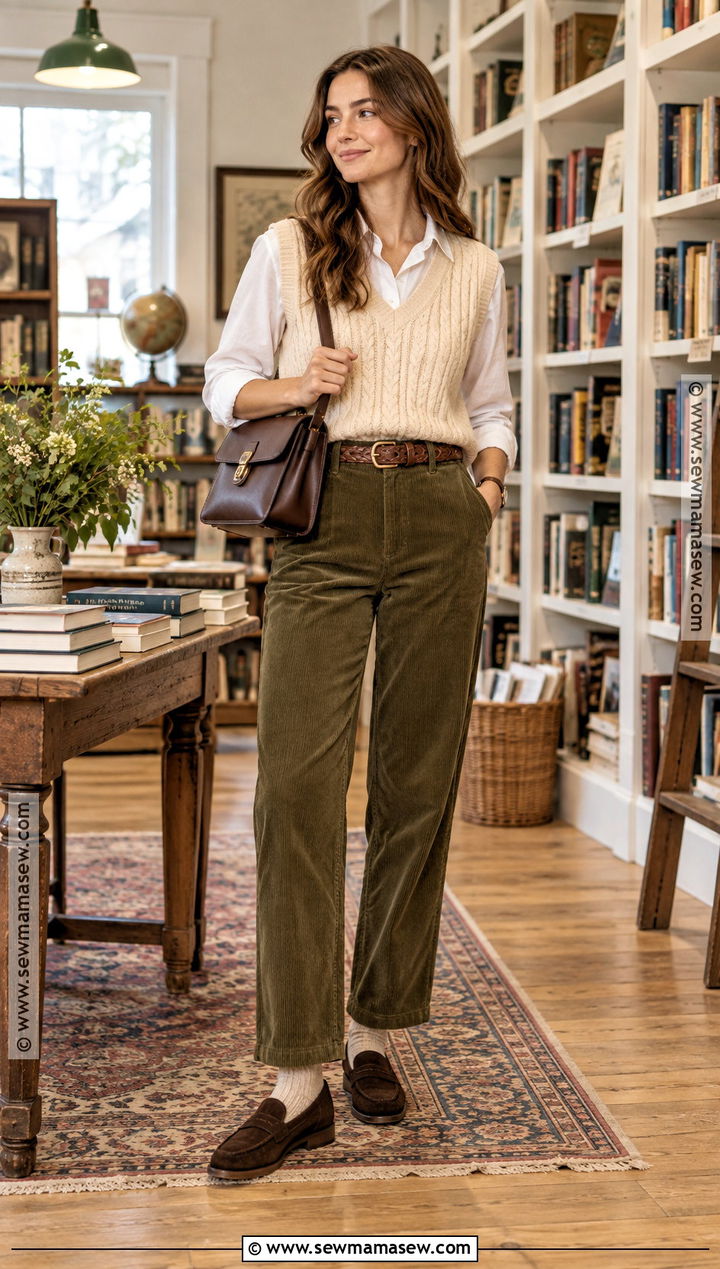Brown Loafers With Corduroy Pants - 15 Brown Loafers Fall Fashion Ideas