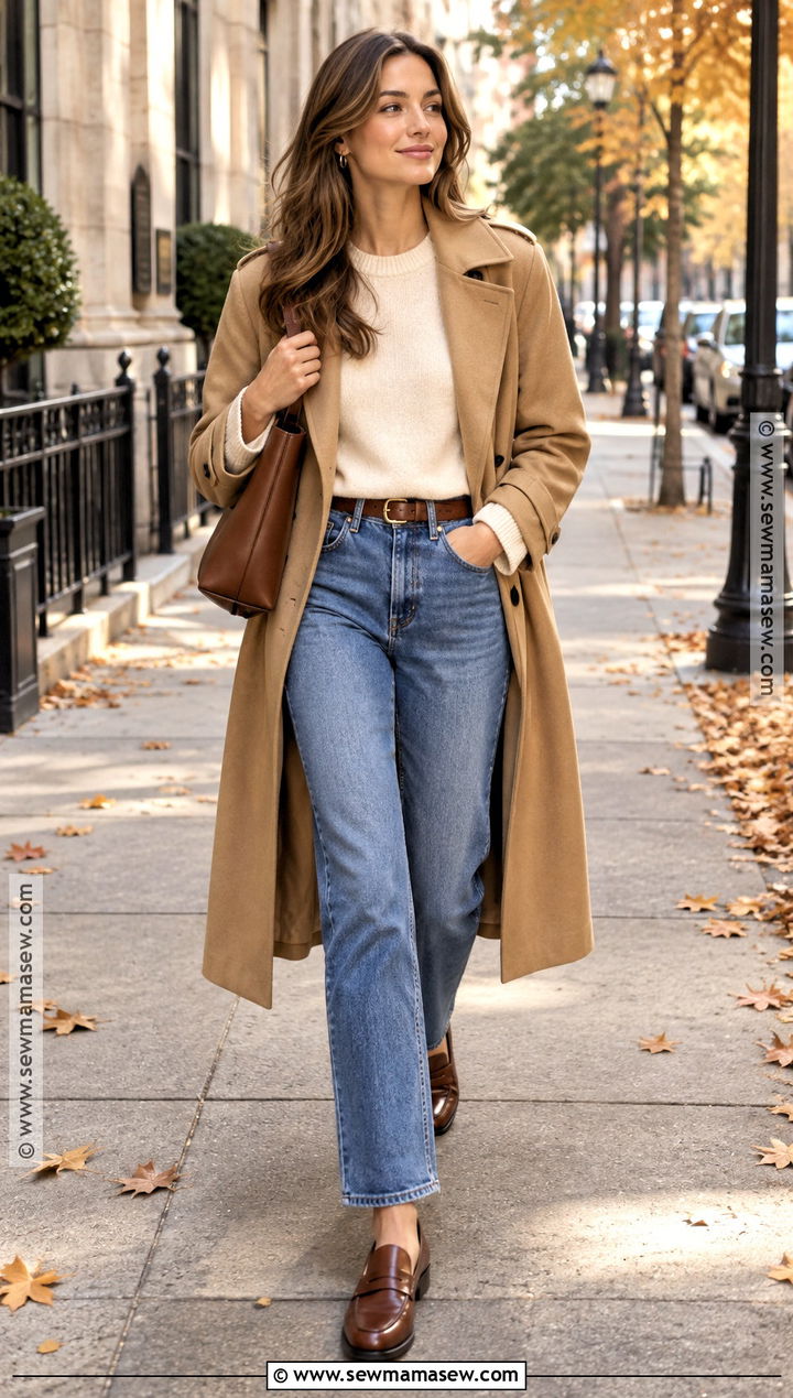 Brown Loafers With Straight Leg Jeans - 15 Fall Shoe Wardrobe Ideas