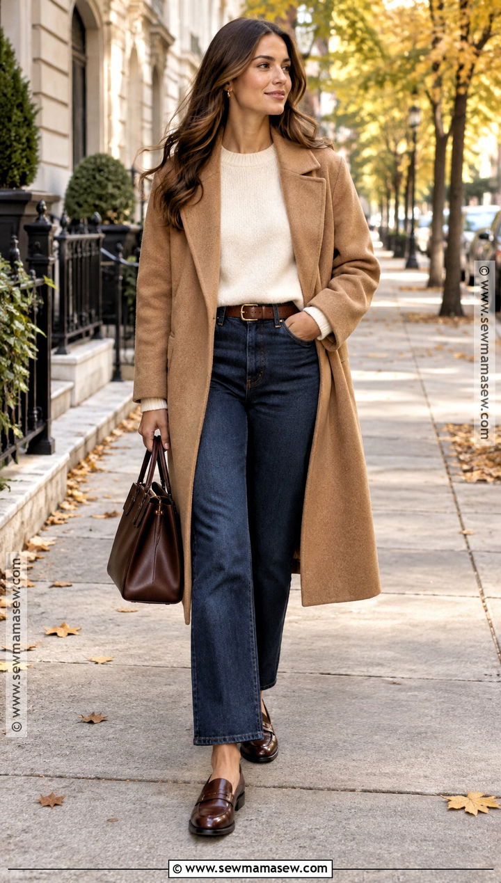 Brown Loafers With Straight Leg Jeans - 20 autumn shoes aesthetic
