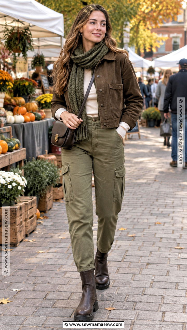 Brown Lug Sole Boots With Cargo Pants - 25 brown fall boots