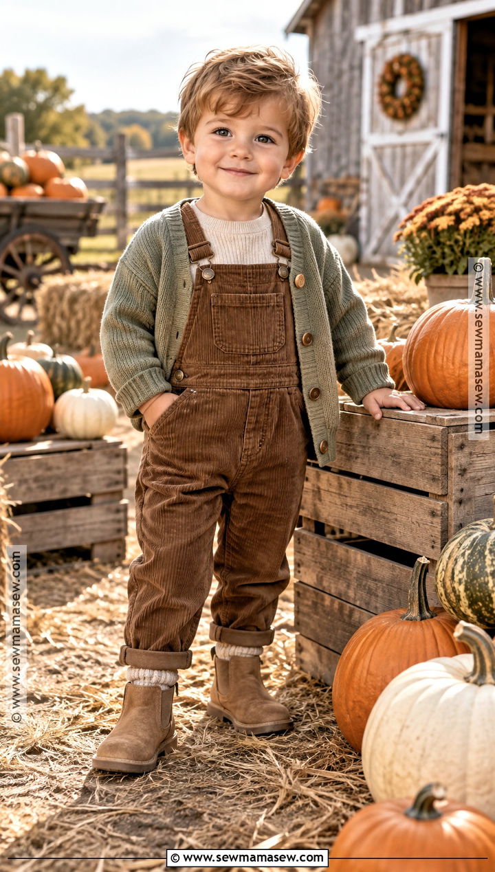 Brown Overalls Pumpkin Patch Toddler Outfit - 20 Pumpkin Patch Toddler Outfit Ideas for Boys