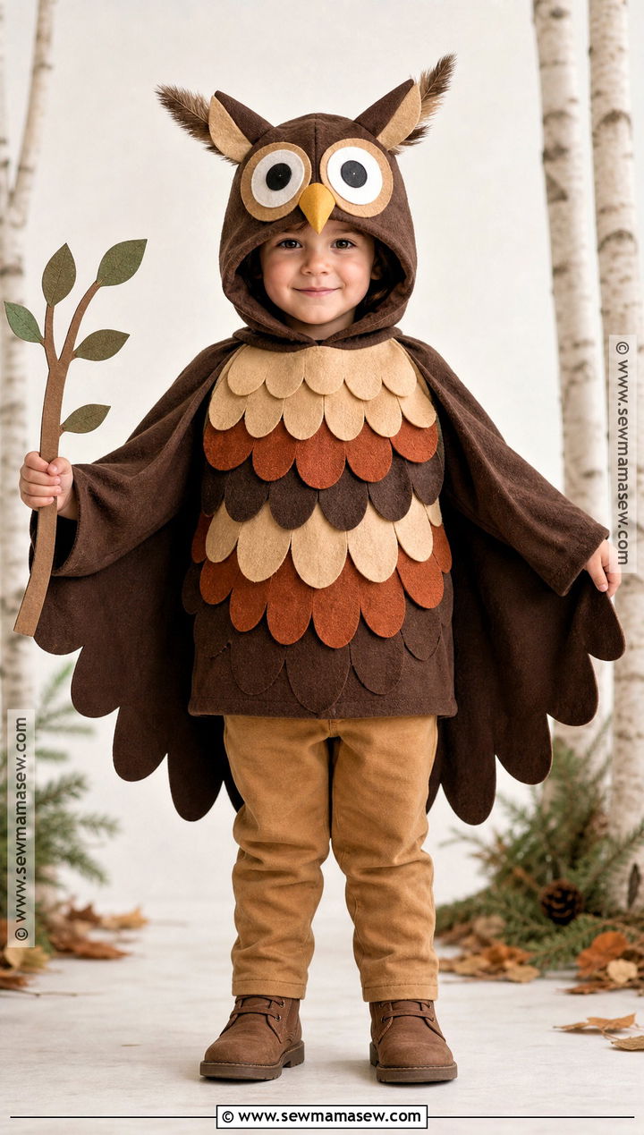 Brown Owl Costume For Kids - 30 bird costume ideas for kids