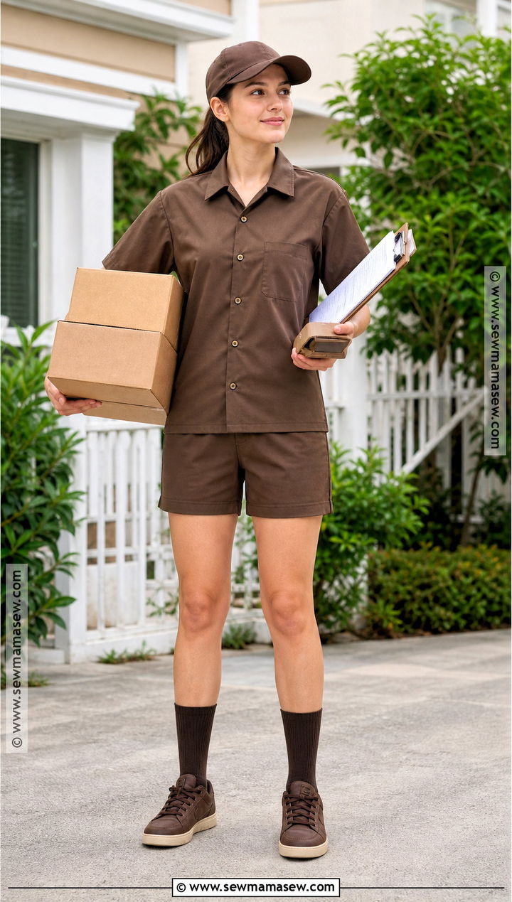 Brown Parcel Delivery Driver Costume - 35 brown halloween costumes