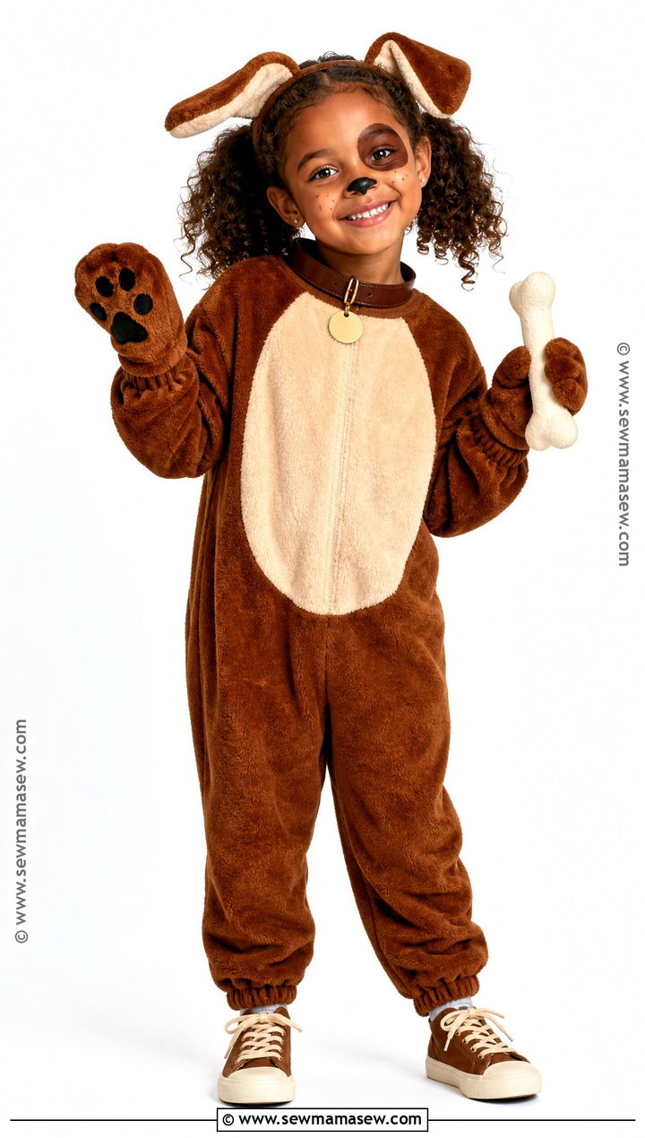 Brown Puppy Costume With Floppy Ears - 35 brown halloween costumes