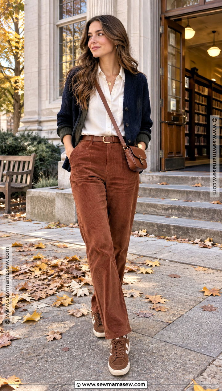 Brown Sneakers With Corduroy Pants - 25 autumn sneakers