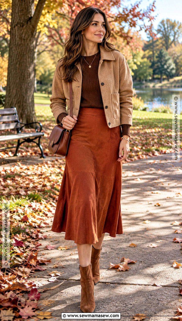 Brown Suede Ankle Boots With Midi Skirt - 15 ankle boots 2026 fall