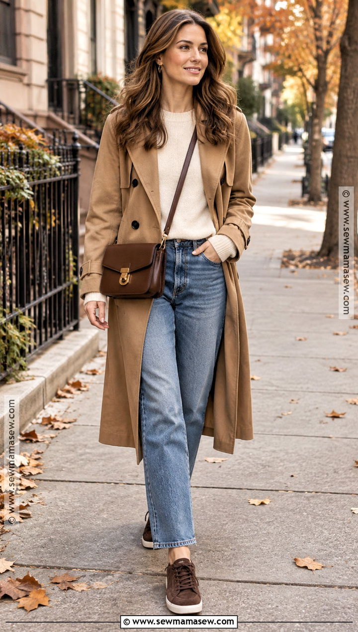 Brown Suede Sneakers With Straight Leg Jeans - 15 Fall Sneakers 2026 for Women