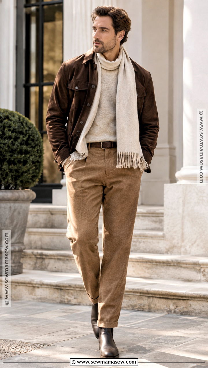 Brown Tonal Mens Fall Outfit - 25 mens fall outfits