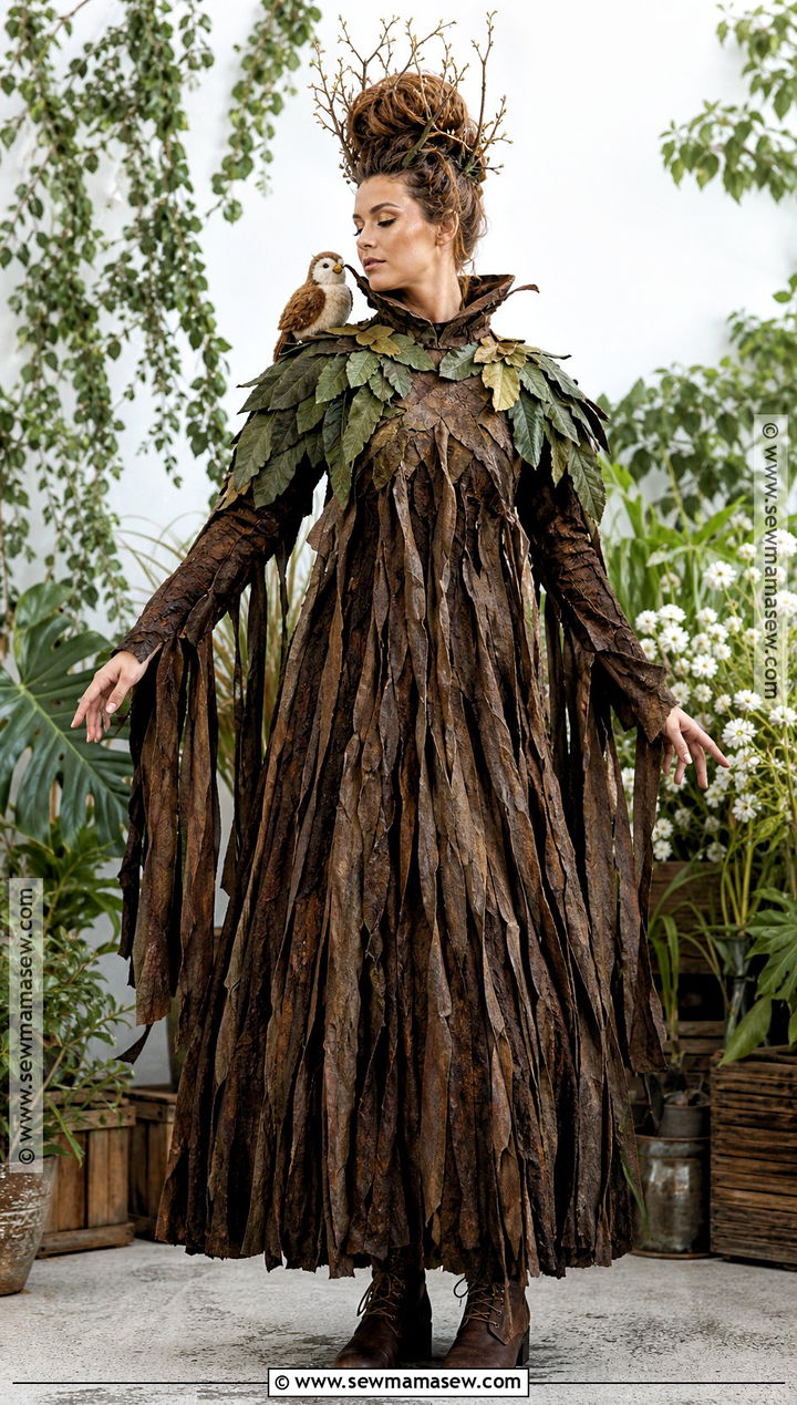 Brown Tree Costume With Leaf Crown - 35 brown halloween costumes