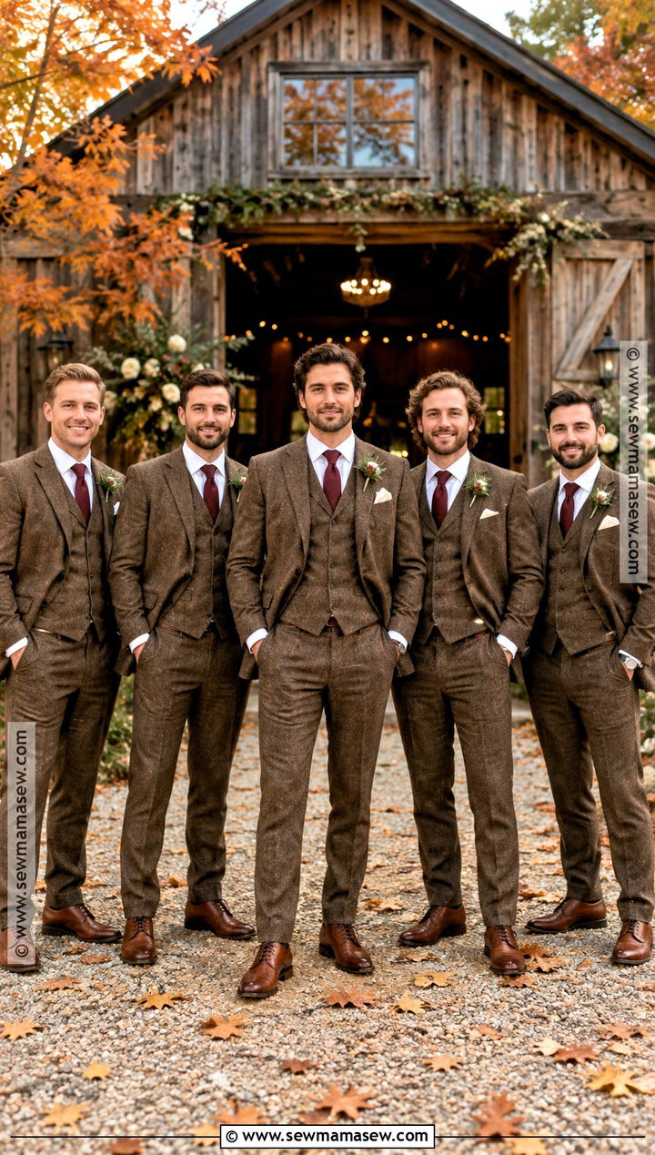 Brown Tweed Groomsmen Attire - 15 groomsmen attire rustic fall ideas