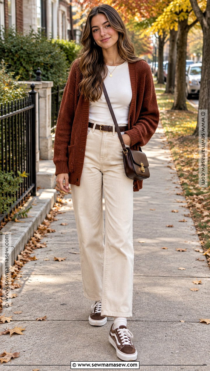 Brown Vans With Corduroy Pants - 20 vans outfit fall ideas