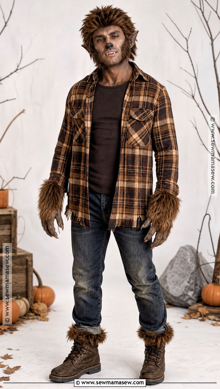 Brown Werewolf Costume With Faux Fur - 35 brown halloween costumes