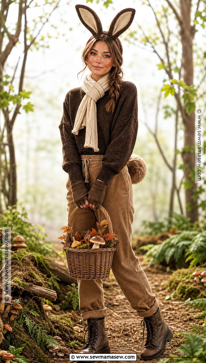 Brown Woodland Bunny Costume - 30 Cute Bunny Costume Ideas