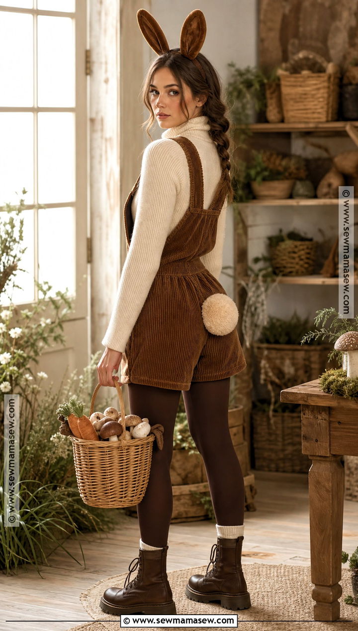 Brown Woodland Bunny Costume - 30 Halloween Bunny Costume Ideas