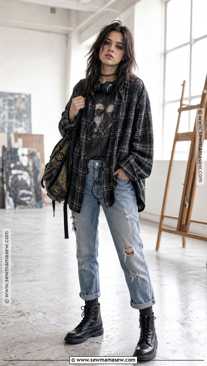Brunette 1990s Grunge Costume - 40 brunette halloween costumes