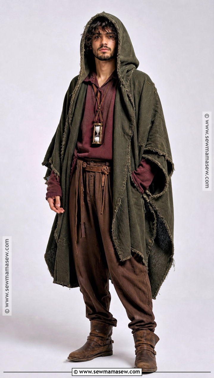 Bruno Madrigal Costume With Green Poncho - 30 curly hair costumes