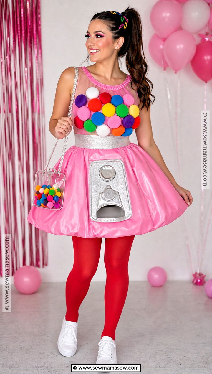 Bubblegum Machine Pink Dress Costume - 30 pink dress costume ideas