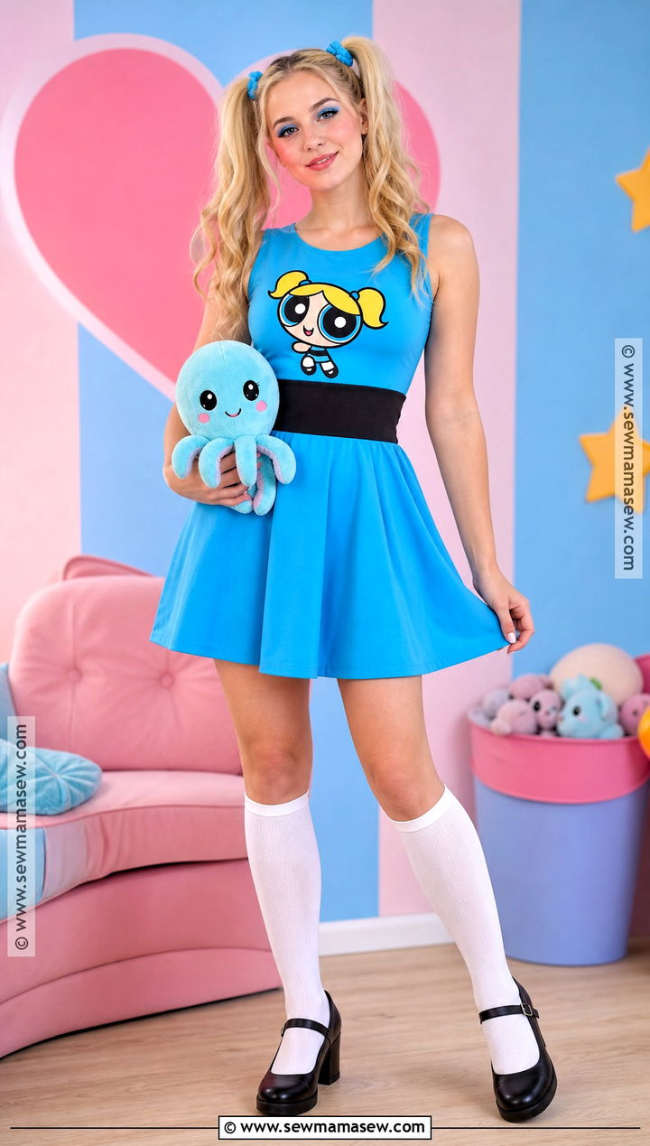 Bubbles Blue Dress Costume - 35 blonde halloween costumes ideas