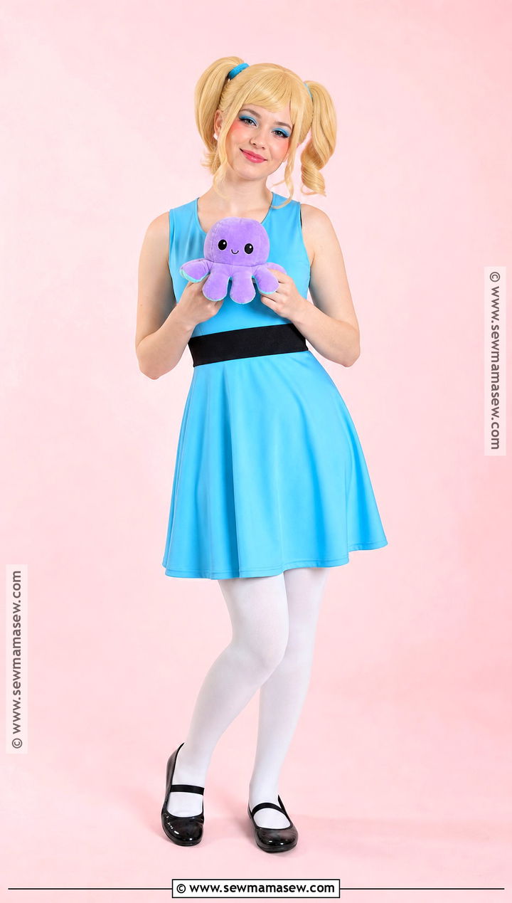 Bubbles Costume With Blue Dress - 30 Cartoon Network Costumes