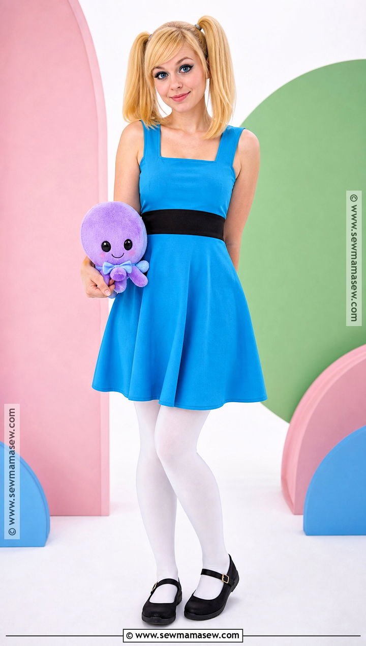 Bubbles Powerpuff Costume - 50 blonde halloween costumes