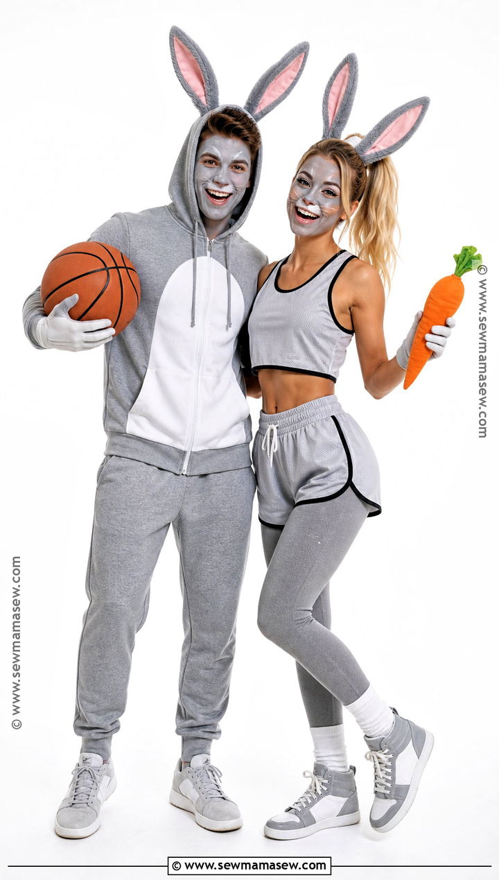 Bugs And Lola Bunny Couple Costume - 30 bunny couple costume ideas