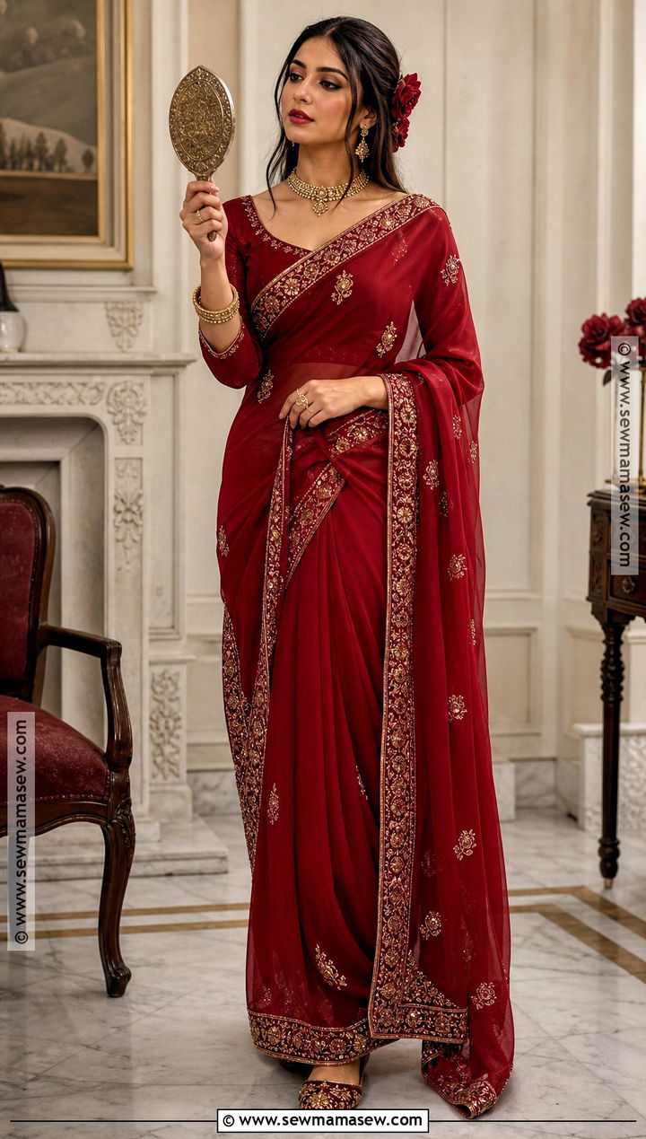 Bulbbul Red Sari Costume - 30 Bollywood Halloween Costume Ideas