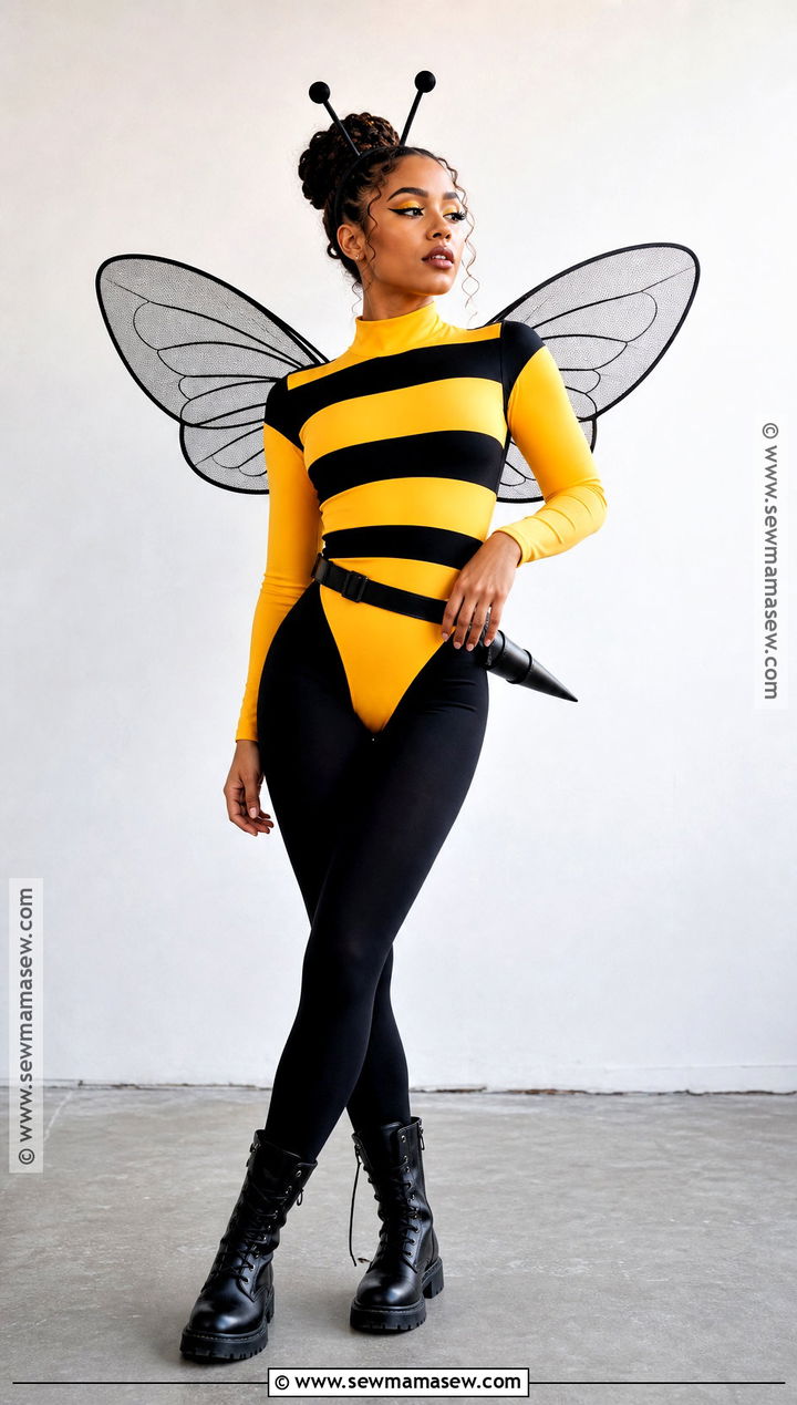 Bumble Bee Bodysuit Costume With Leggings - 30 Bumble Bee Costume Ideas for Women