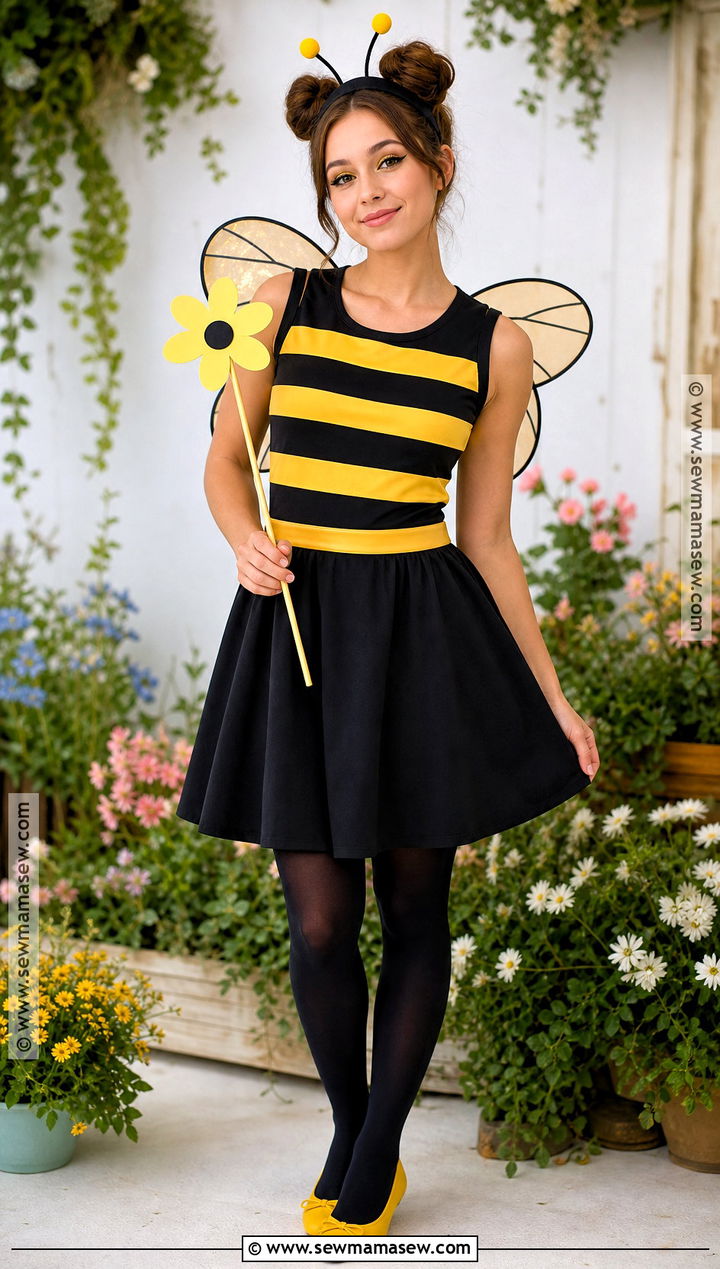 Bumblebee Costume With Black Dress - 30 halloween costumes with black dress