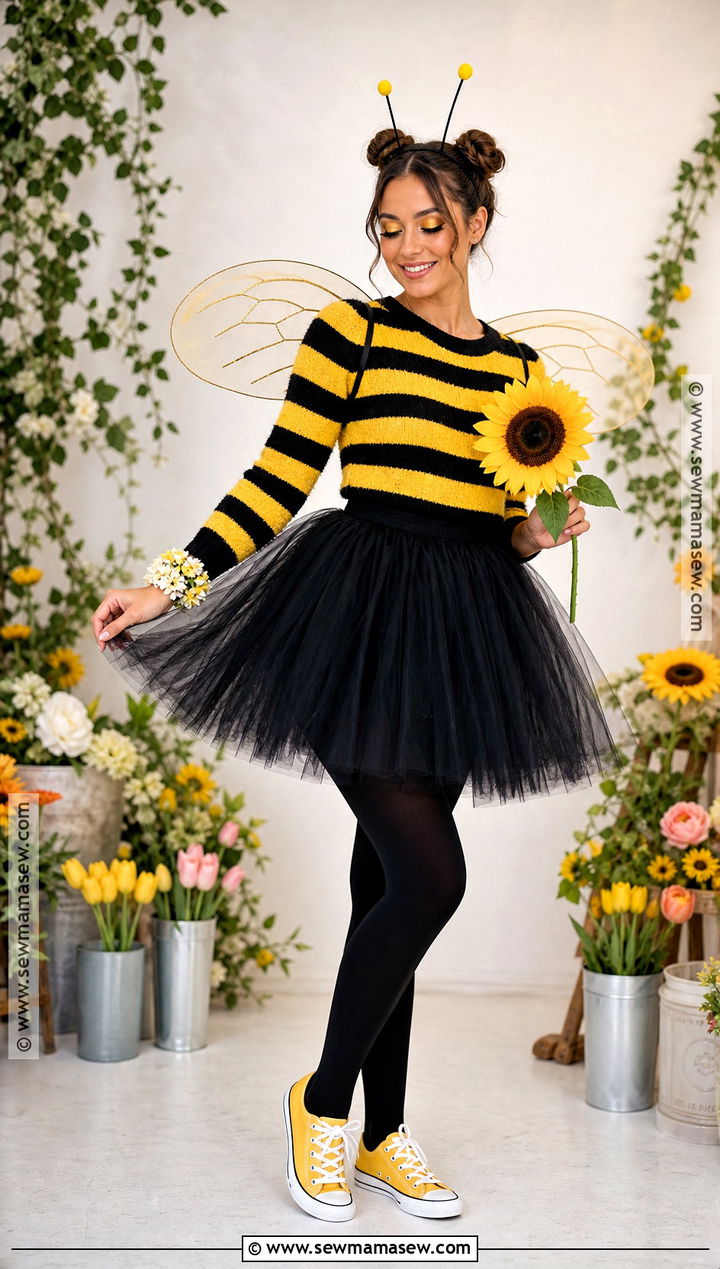 Bumblebee Costume With Black Tulle Skirt - 30 halloween costumes black skirt