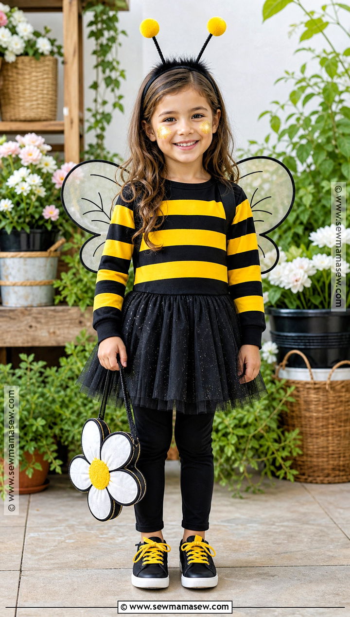 Bumblebee Costume With Sheer Wings - 30 kid costume ideas
