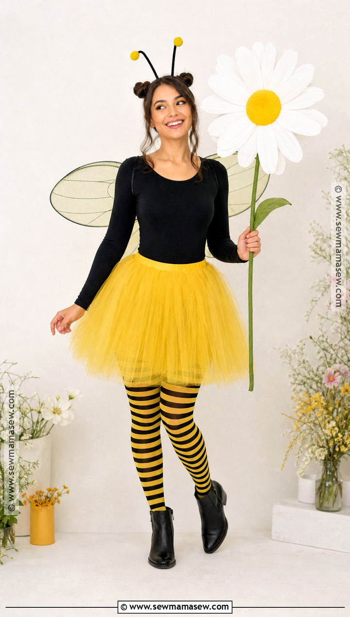 Bumblebee Costume With Striped Dress - 50 costume ideas for women