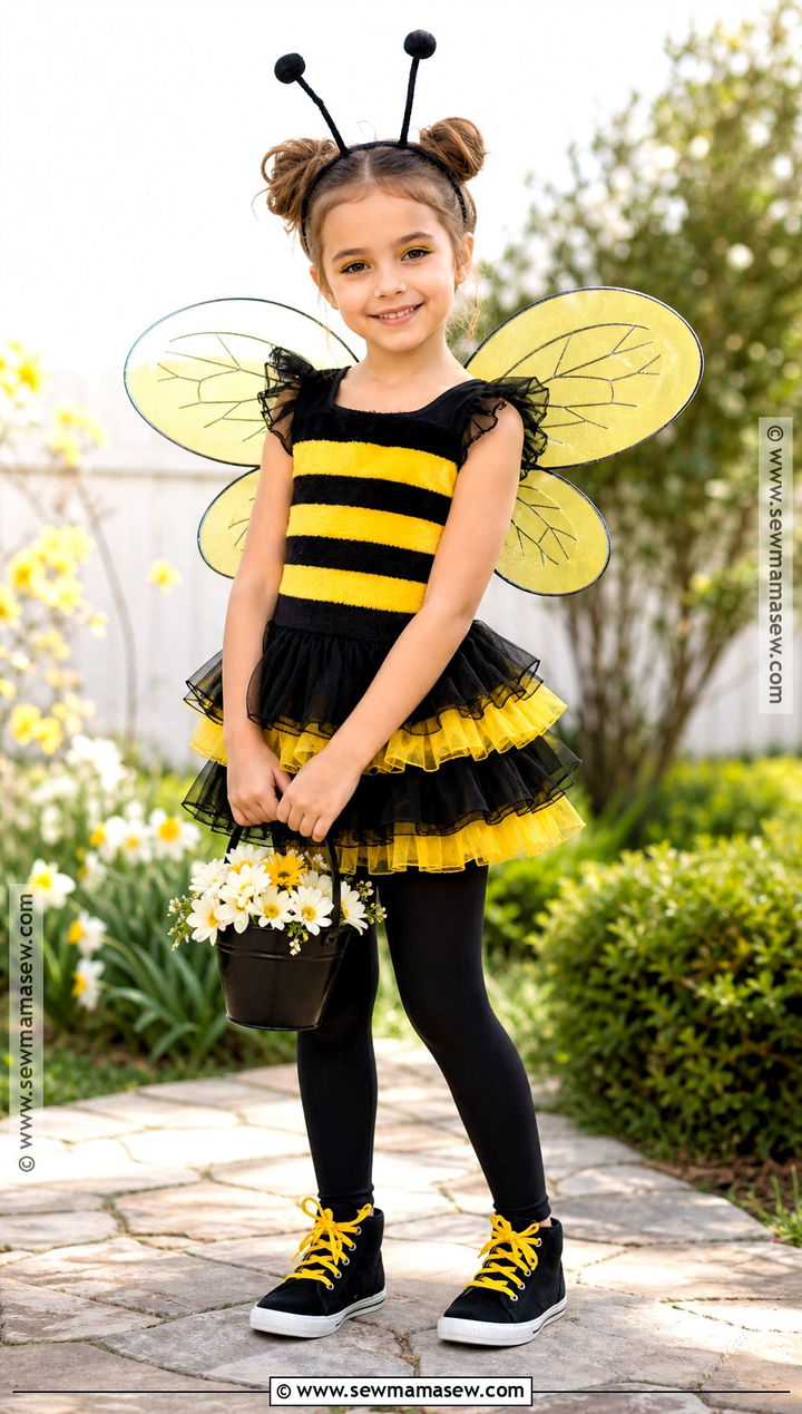 Bumblebee Costume With Striped Dress - 30 costume ideas for girls