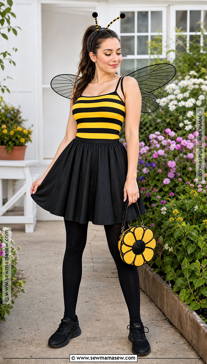 Bumblebee Costume With Striped Shirt - 30 simple halloween costume ideas