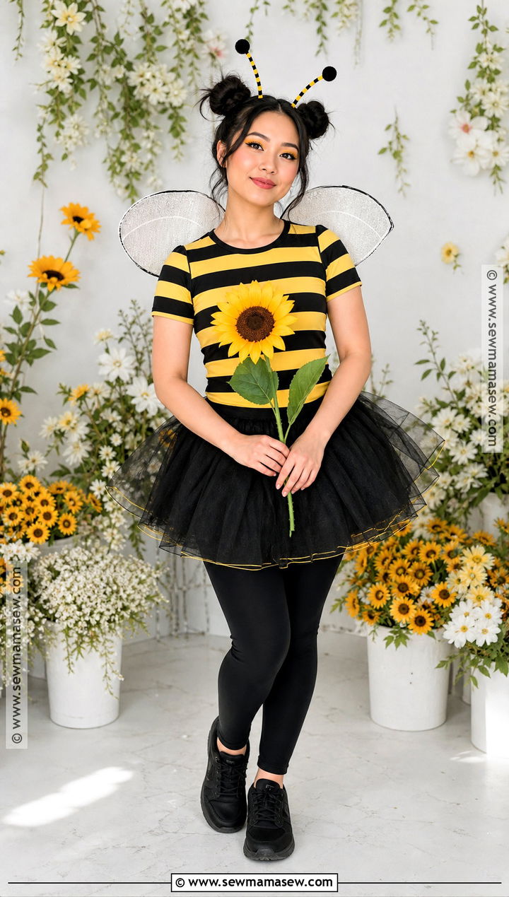 Bumblebee Costume With Striped Shirt - 45 easy last minute halloween costumes