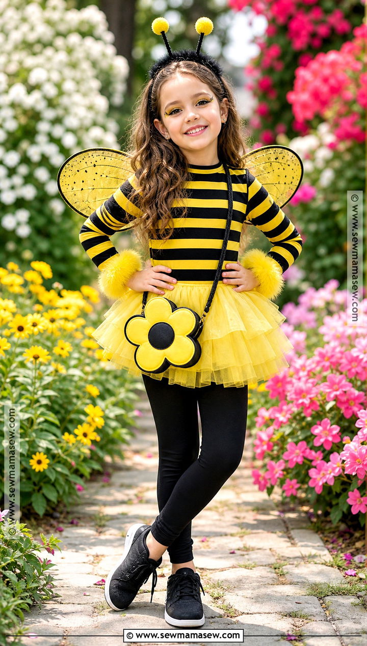 Bumblebee Costume With Striped Top - 30 best fancy dress costumes for kids