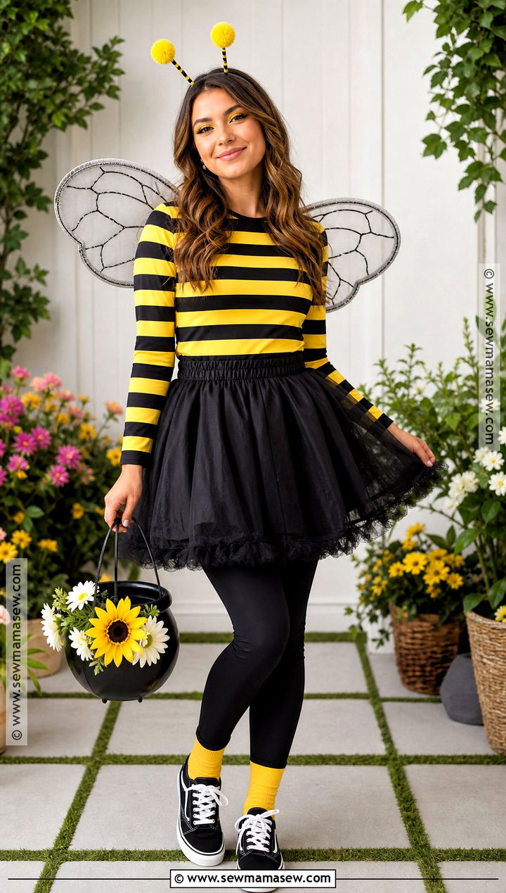 Bumblebee Costume With Tulle Wings - 30 Easy Homemade Halloween Costumes