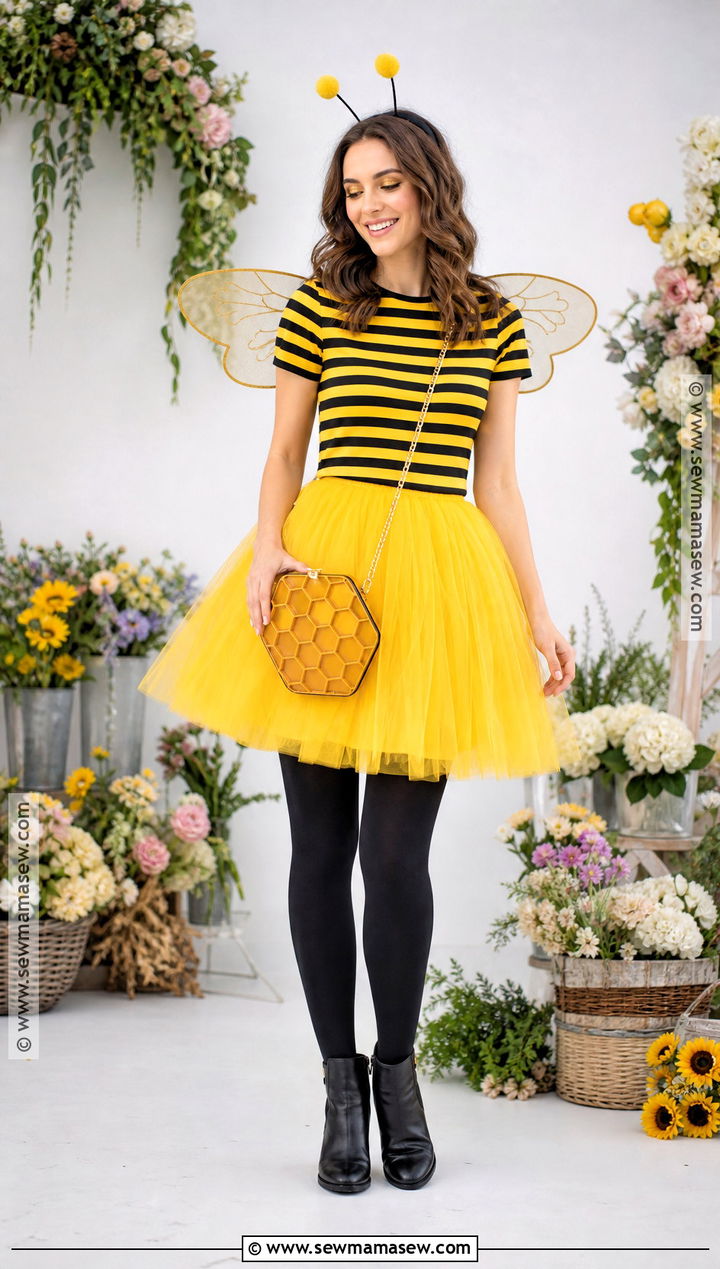 Bumblebee Costume With Yellow Tulle Skirt - 35 halloween costumes one person