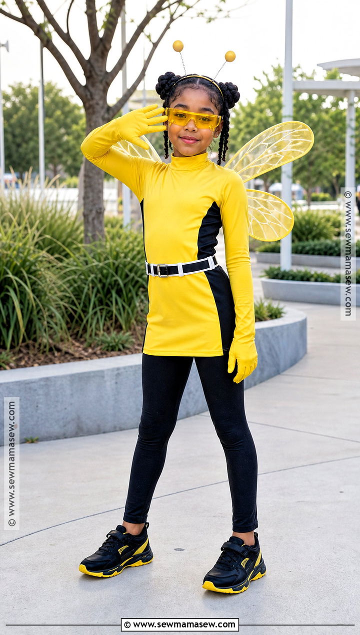 Bumblebee Superhero Costume With Wings - 30 girl superhero costumes