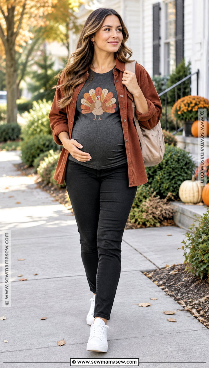 Bumps First Thanksgiving Shirt - 15 pregnancy thanksgiving shirts