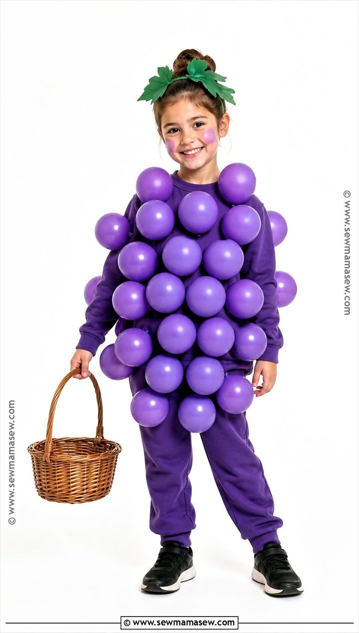 Bunch Of Grapes Costume With Balloons - 30 last minute costume ideas for kids
