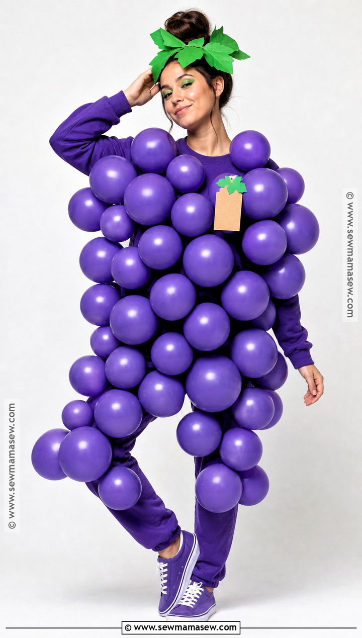 Bunch Of Grapes Costume With Balloons - 30 at home costume ideas