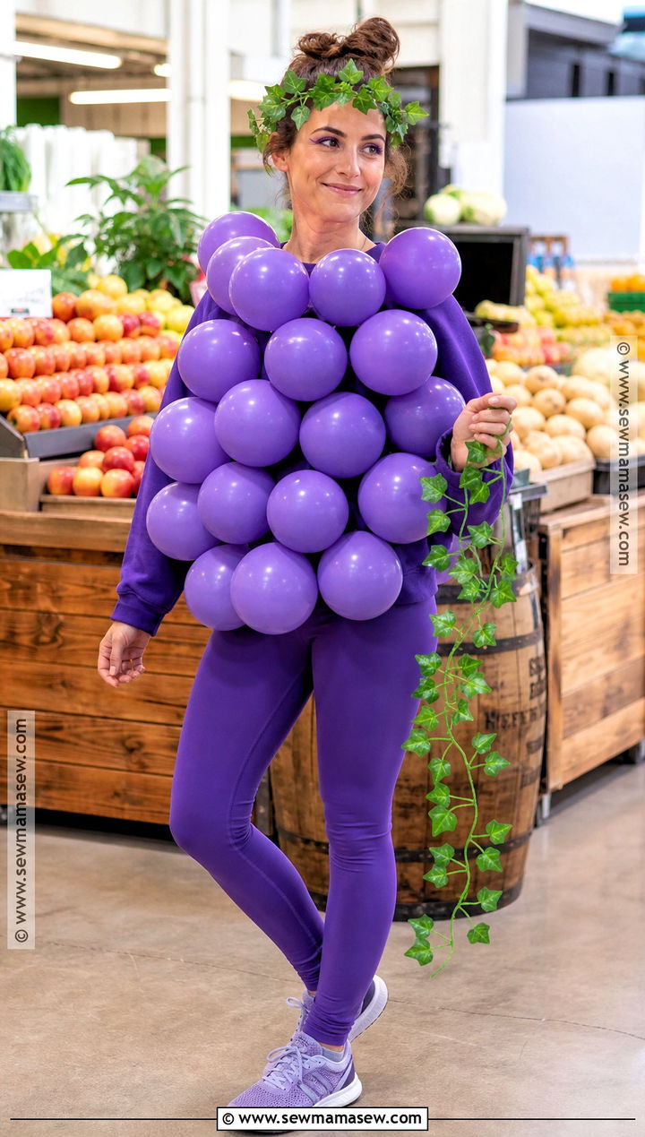 Bunch Of Grapes Costume - 40 low effort halloween costume ideas