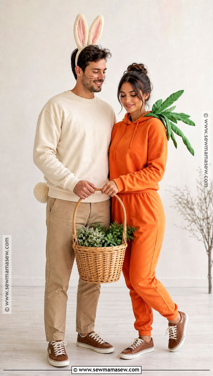 Bunny And Carrot Couple Costume - 30 Cute Bunny Costume Ideas