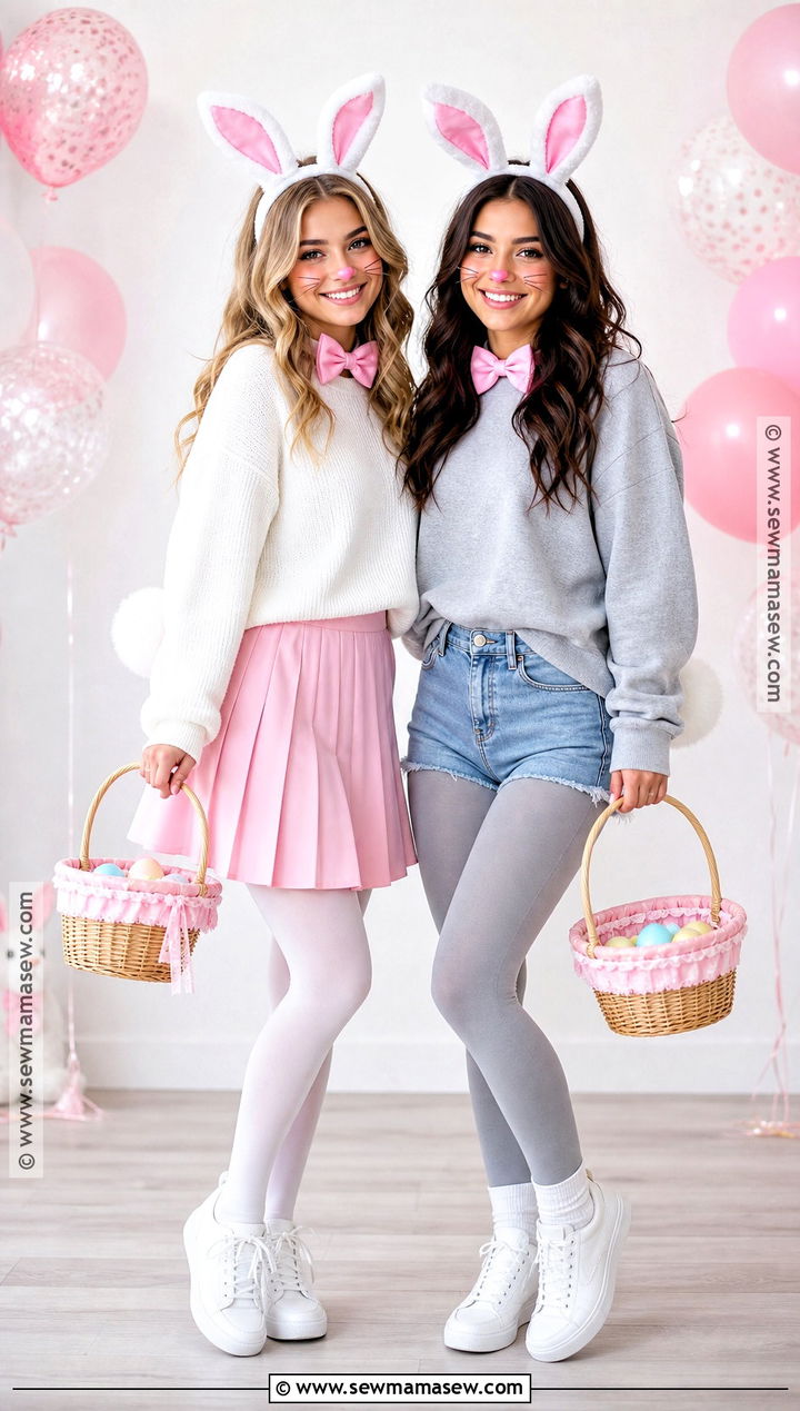 Bunny Best Friends Costume - 30 Cute Bunny Costume Ideas