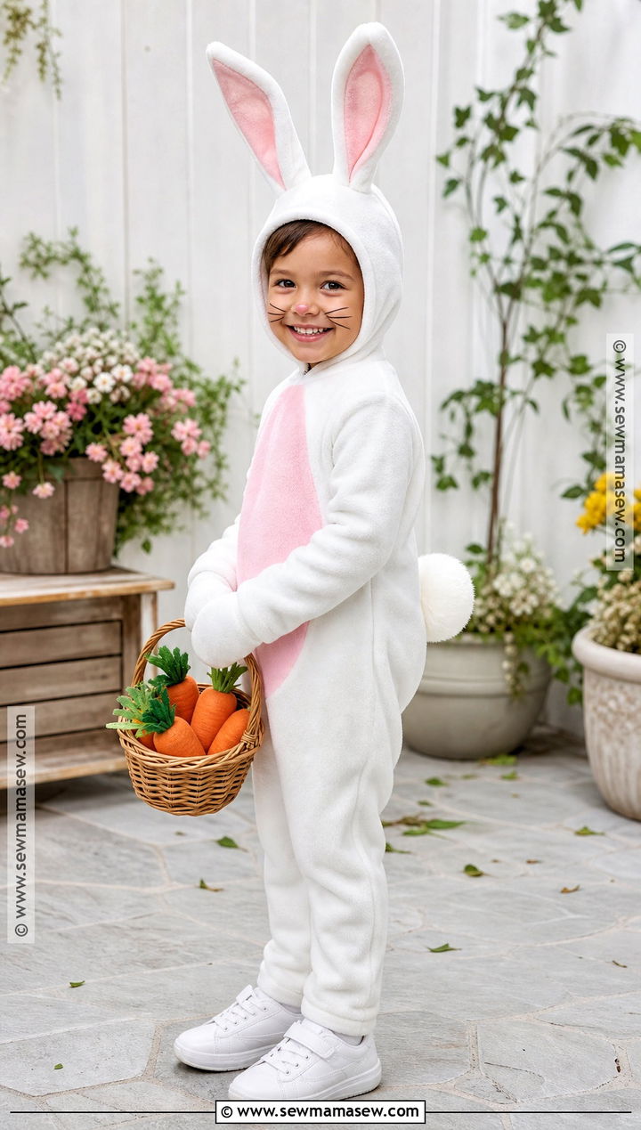 Bunny Costume With Fluffy Tail - 35 animal costumes for kids