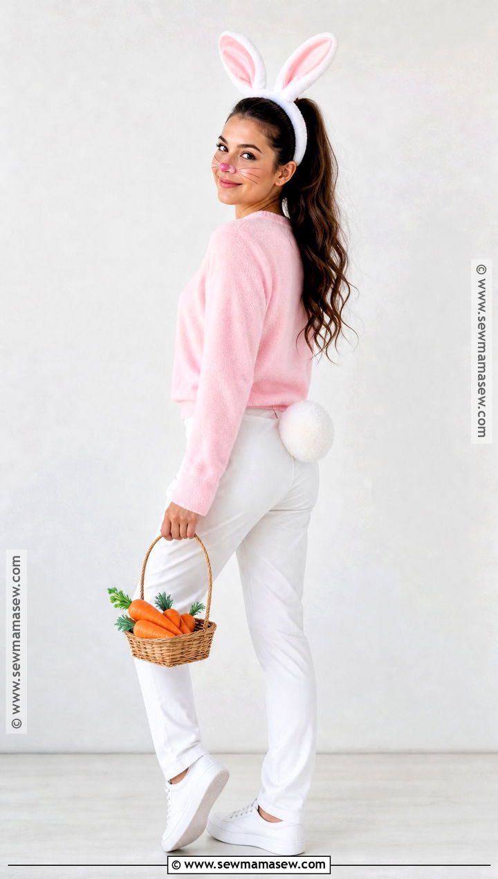 Bunny Costume With Pastel Outfit - 40 simple halloween costume ideas